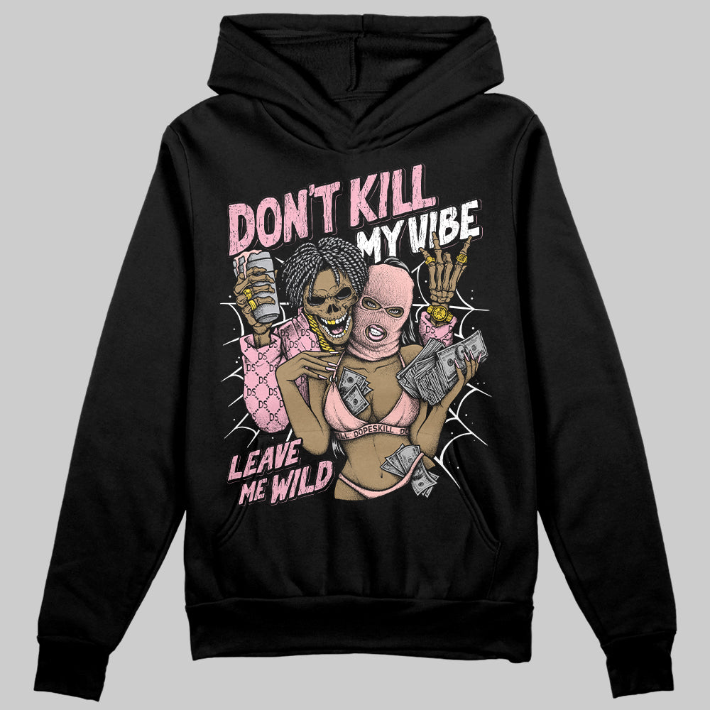 AMIRI White & Pink Stars Court Sneakers DopeSkill Hoodie Sweatshirt Don't Kill My Vibe Graphic Streetwear - Black