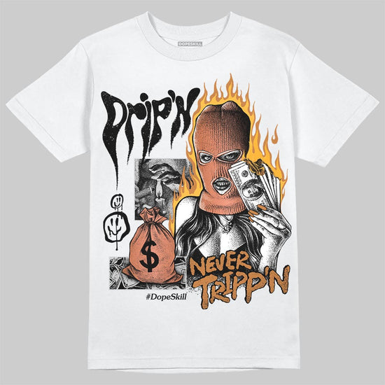 Jordan 14 Golf "US Open" DopeSkill T-Shirt Drip'n Never Tripp'n Graphic Streetwear - White