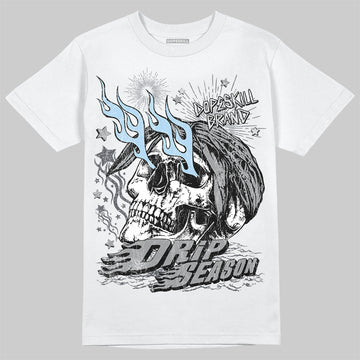 Jordan 5 Retro Wolf Grey (2026) DopeSkill T-Shirt Drip Season Graphic Streetwear - White