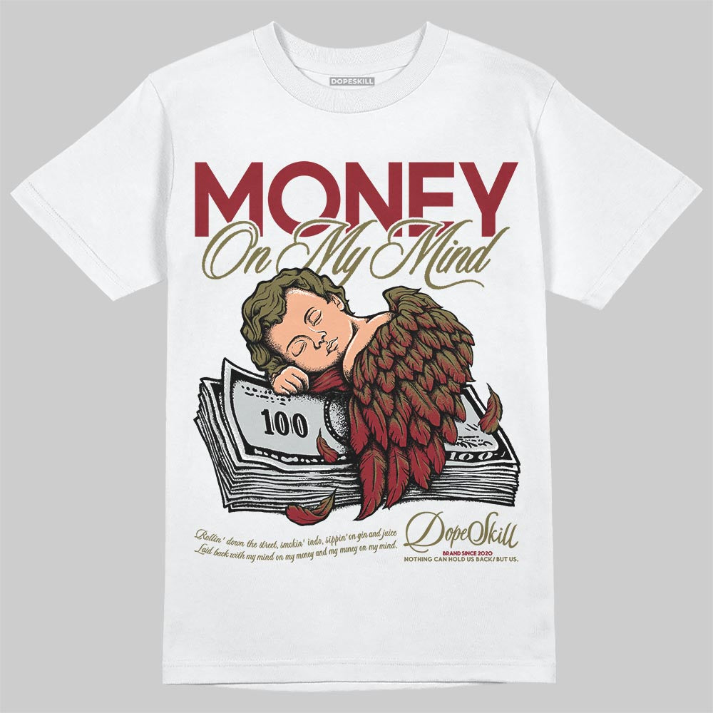 SB Dunk Low “Dark Team Red/Olive Flak” DopeSkill T-Shirt MOMM Graphic Streetwear - WHite