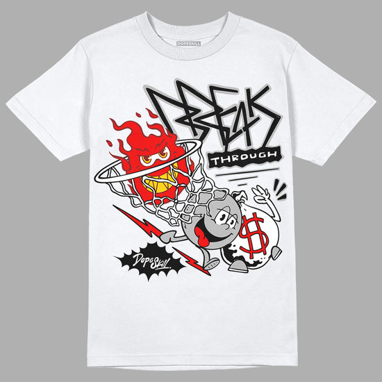 Dunk Low Panda White Black DopeSkill T-Shirt Break Through Graphic Streetwear - White