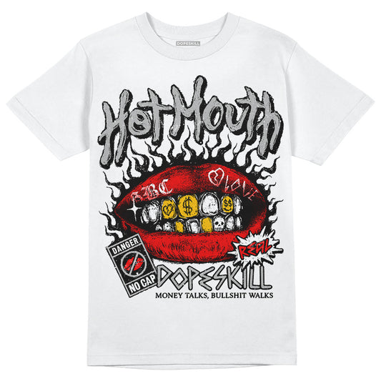 Dunk Low Panda White Black DopeSkill T-Shirt Hot Mouth Graphic Streetwear - WHite