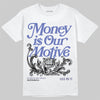 Air Max 90 x Patta Sapphire and Particle Grey DopeSkill T-Shirt Money Is Our Motive Typo Graphic Streetwear - White
