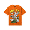 Orange, Black and White Sneakers DopeSkill T-Shirt Slow Life Graphic Streetwear - Orange