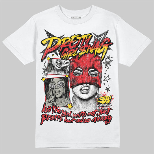 Jordan 3 Retro Fire Red DopeSkill T-Shirt Pretty Girl Swag Graphic Streetwear - White