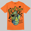 Orange, Black and White Sneakers DopeSkill T-Shirt Love Shot Graphic Streetwear - Orange