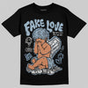 Jordan 40 “Blue Suede” DopeSkill T-Shirt False Love Graphic Streetwear - Black