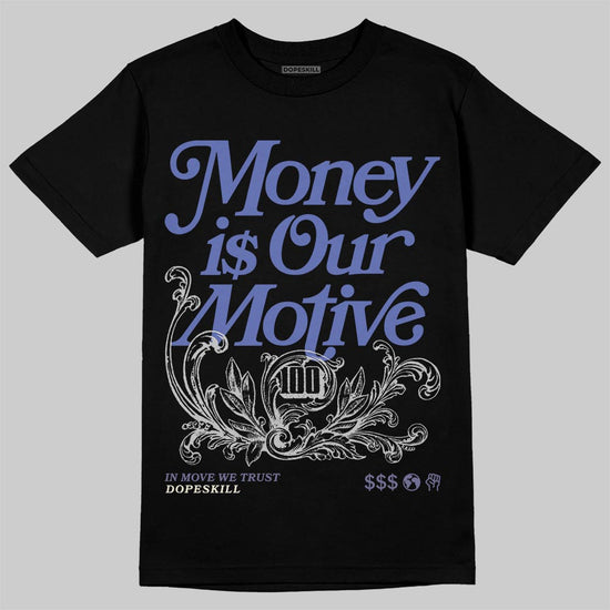 Air Max 90 x Patta Sapphire and Particle Grey DopeSkill T-Shirt Money Is Our Motive Typo Graphic Streetwear - Black