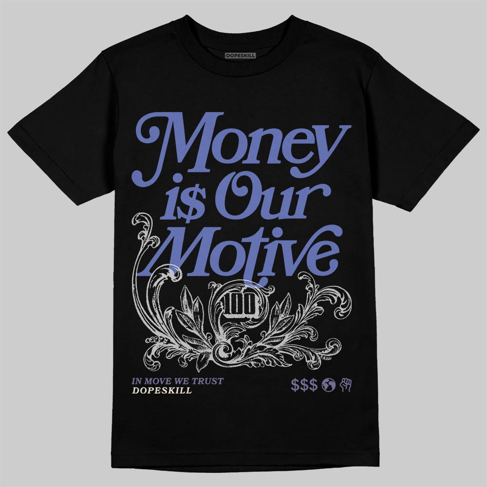 Air Max 90 x Patta Sapphire and Particle Grey DopeSkill T-Shirt Money Is Our Motive Typo Graphic Streetwear - Black