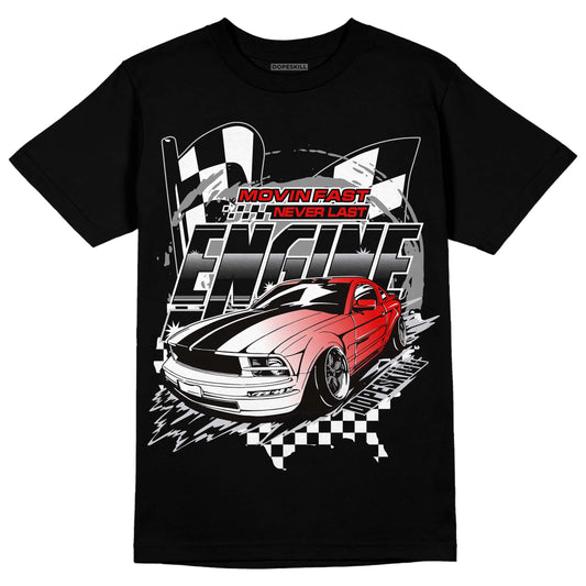 Jordan 2 Retro "Black Cement" DopeSkill T-Shirt ENGINE Tshirt Graphic Streetwear - Black