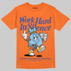 Orange, Black and WhiteSneakers DopeSkill T-Shirt Work Hard In Silence Graphic Streetwear - Orange