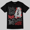 Jordan 6 Bin 23 DopeSkill T-Shirt Real Ones Move In Silence Graphic Streetwear - black