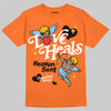 Orange Sneakers DopeSkill T-Shirt New Love Heals Graphic Streetwear - Orange