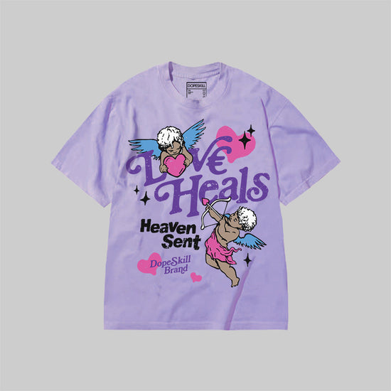 New Love Heals DopeSkill Premium T-shirt Streetwear - Violet