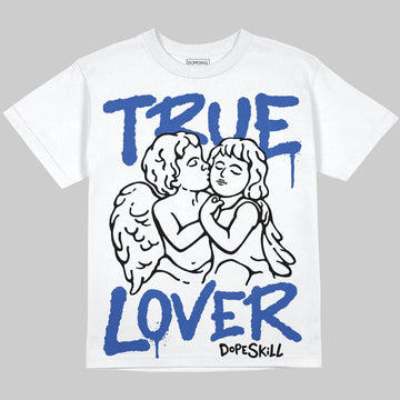 Royal Blue Sneakers DopeSkill Oversize Print T-Shirt True Lover Graphic Streetwear