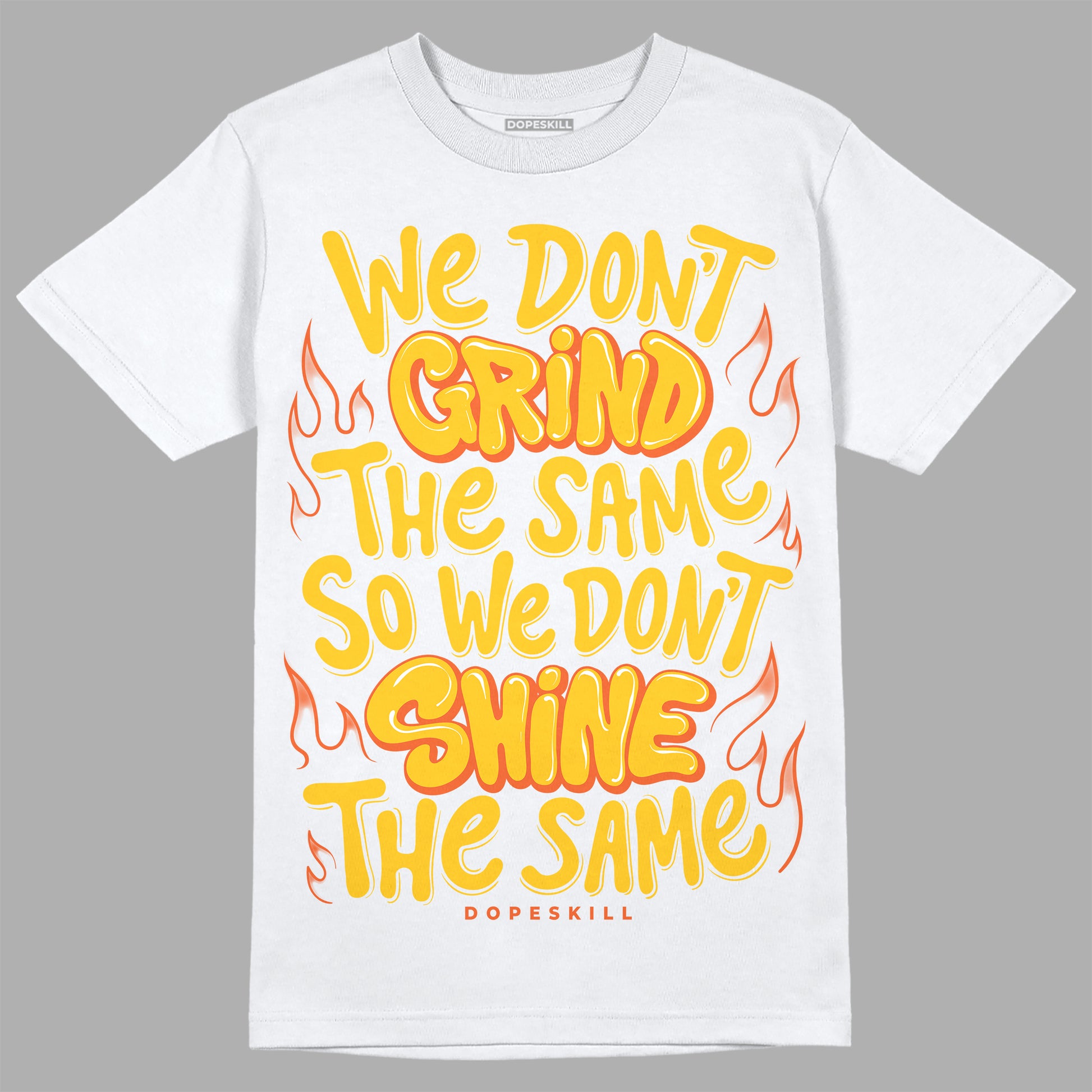 Yellow Sneakers DopeSkill T-Shirt Grind Shine Graphic Streetwear - White 