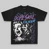 Purple Oversize Print Fix Your Energy DopeSkill Graphic Premium T-shirt Streetwear - Black