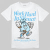 Jordan 11 Retro Legend Blue DopeSkill T-Shirt Work Hard In Silence Graphic Streetwear - White