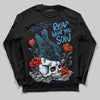 Royal Blue Sneakers DopeSkill Long Sleeve T-Shirt Reap What You Sow Graphic Streetwear - Black