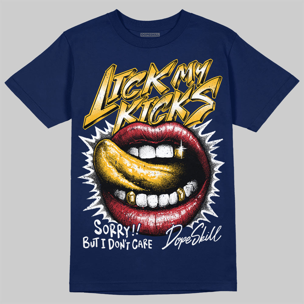 Jordan 4 Retro ‘Dunk From Above’ DopeSkill T-Shirt Lick My Kicks Graphic Streetwear - Navy