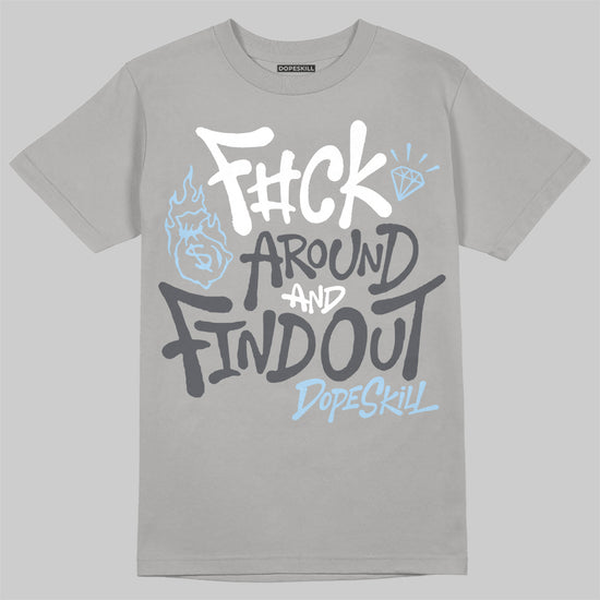 Jordan 5 Retro Wolf Grey (2026) DopeSkill T-Shirt F#ck Around And Find Out Graphic Streetwear - Gravel