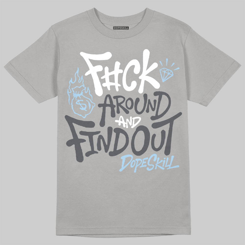 Jordan 5 Retro Wolf Grey (2026) DopeSkill T-Shirt F#ck Around And Find Out Graphic Streetwear - Gravel