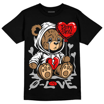 Dunk Low Panda White Black DopeSkill T-Shirt Broken Bear Graphic Streetwear - Black