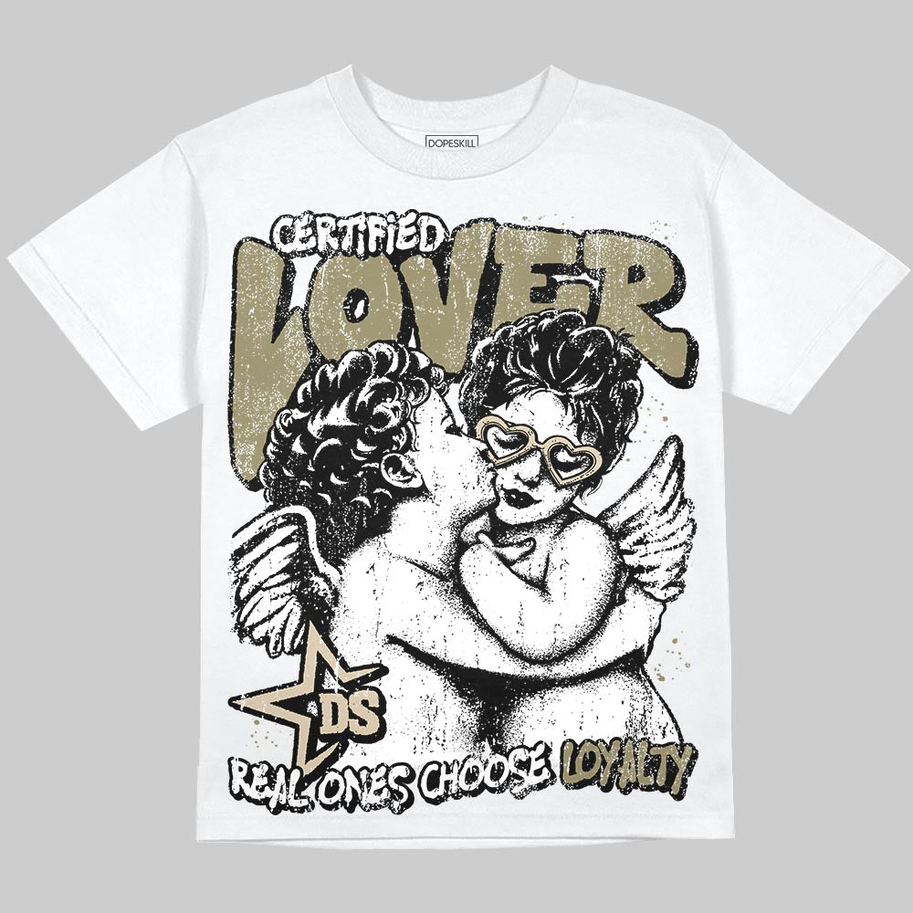 Jordan 6 Retro Neutral Olive DopeSkill T-Shirt Real Ones Choose Loyalty Graphic Streetwear - White