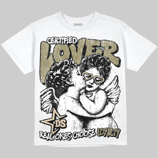 Jordan 6 Retro Neutral Olive DopeSkill T-Shirt Real Ones Choose Loyalty Graphic Streetwear - White