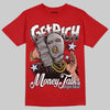 Jordan 5 Retro Fire Red Black Tongue (2025) DopeSkill T-Shirt Get Rich Graphic Streetwear - Red