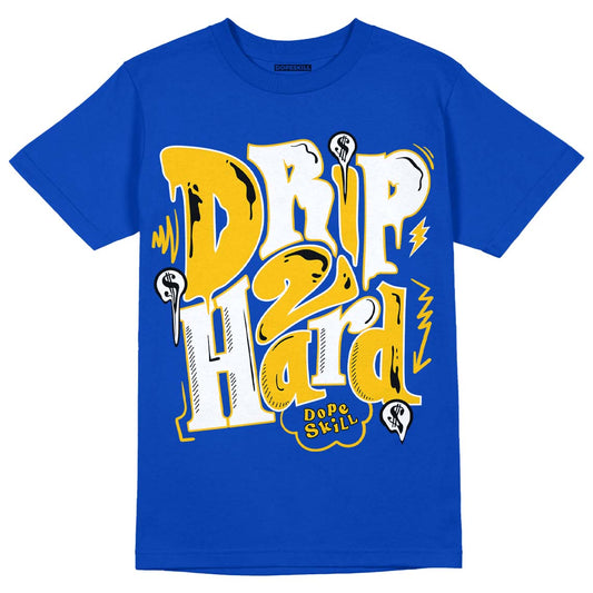 Jordan 14 “Laney” DopeSkill Varsity Royal T-Shirt Drip Too Hard Graphic Streetwear