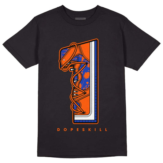 Dunk Low Futura Orange Blaze DopeSkill T-Shirt No.1 Graphic Streetwear - Black