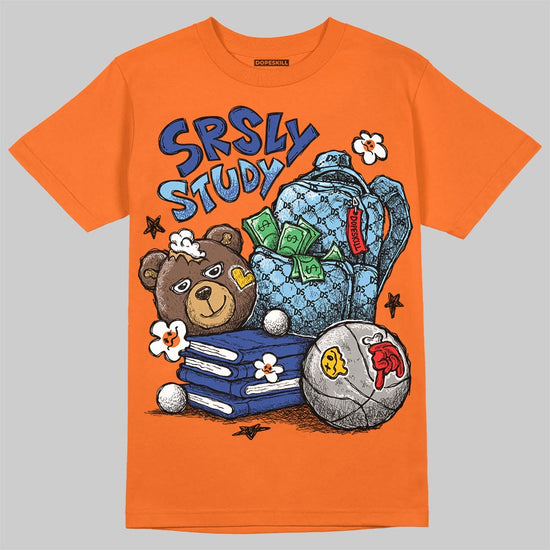Orange, Black and White Sneakers DopeSkill T-Shirt SRSLY Study Graphic Streetwear - Orange
