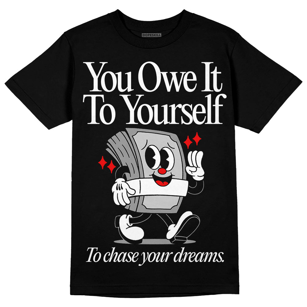 Black and White Sneakers DopeSkill T-Shirt Owe It To Yourself Graphic Streetwear - Black