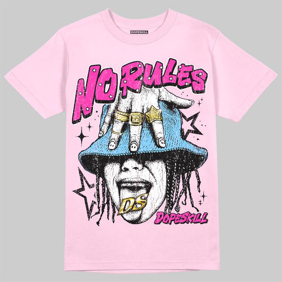 Pink Sneakers DopeSkill T-Shirt No Rules Graphic Streetwear - Light Pink