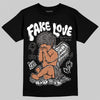 Jordan 4 Retro Cave Stone DopeSkill T-Shirt False Love Graphic Streetwear - Black