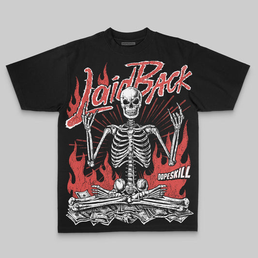 Red Oversize Print Laid Back DopeSkill Graphic Premium T-shirt Streetwear - black