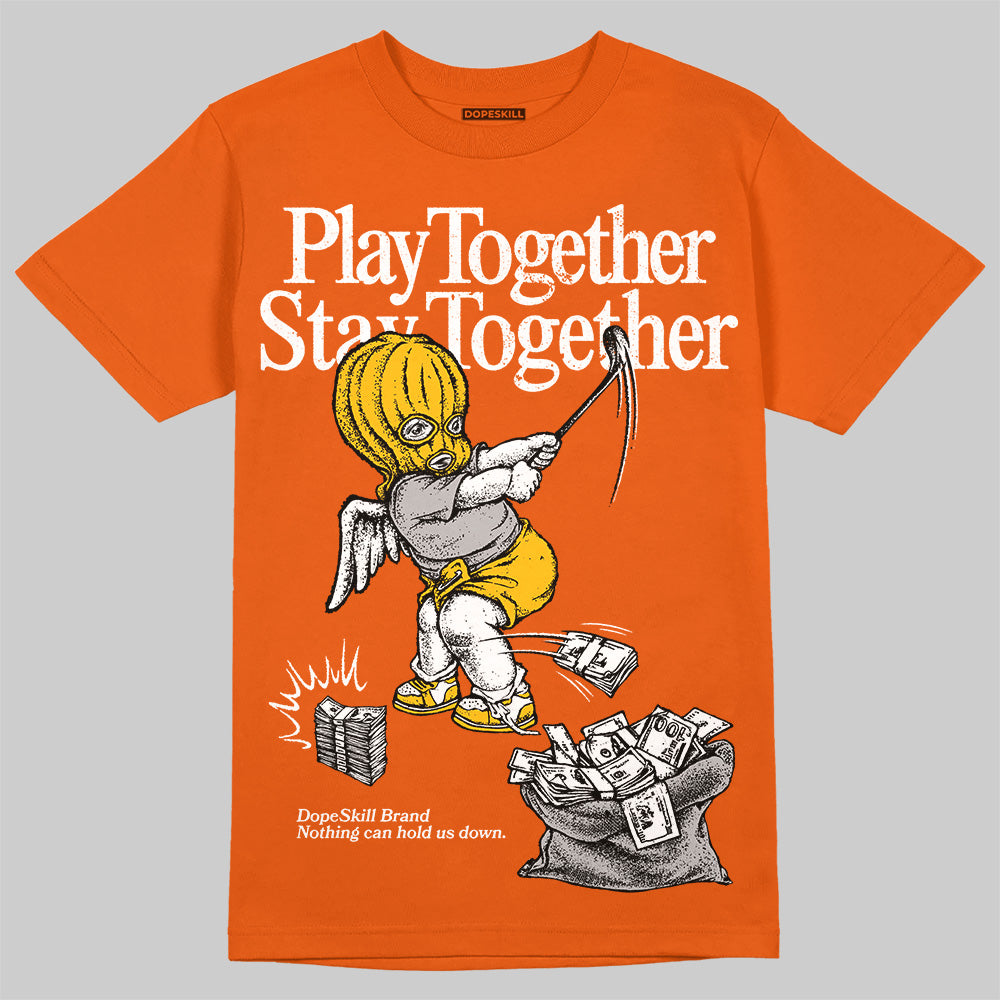 Orange Sneakers DopeSkill Orange T-Shirt Play together, Stay together Graphic Streetwear