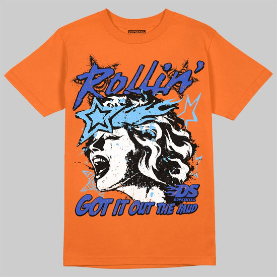 Orange, Black and White Sneakers DopeSkill T-Shirt Got It Out The Mud Graphic Streetwear - Orange