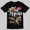 Jordan 4 Retro “Pizza” DopeSkill T-Shirt New Love Heals Graphic Streetwear - black