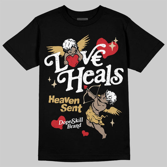 Jordan 4 Retro “Pizza” DopeSkill T-Shirt New Love Heals Graphic Streetwear - black