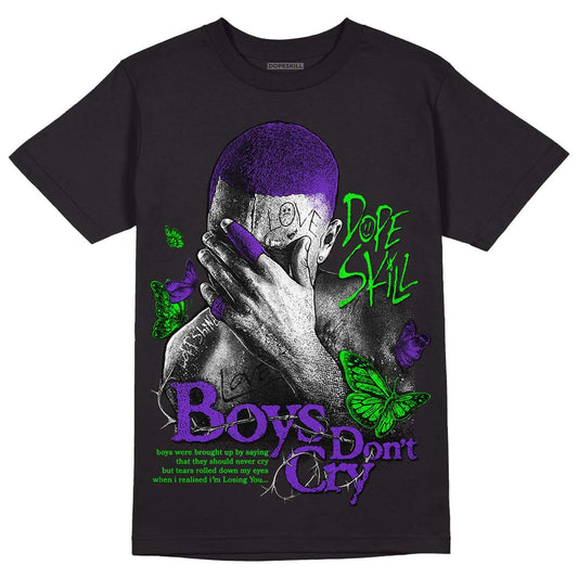 Jordan 13 Court Purple DopeSkill T-Shirt Boys Don't Cry Graphic Streetwear - Black