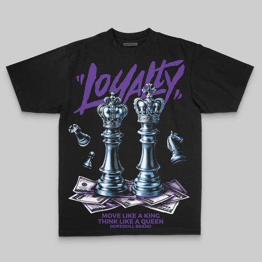 Purple Sneakers Oversize Print 'Loyalty' DopeSkill Graphic T-shirt Streetwear - Black