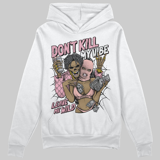 AMIRI White & Pink Stars Court Sneakers DopeSkill Hoodie Sweatshirt Don't Kill My Vibe Graphic Streetwear - White