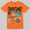 Orange, Black and White Sneakers DopeSkill T-Shirt Study Hard Graphic Streetwear - Orange