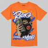 Orange, Black and White Sneakers DopeSkill T-Shirt Rolling in Money Graphic Streetwear - Orange