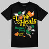 Dunk Low Reverse Brazil DopeSkill T-Shirt New Love Heals Graphic Streetwear - Black