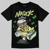 Jordan 4 GS “Light Lemon Twist” DopeSkill T-Shirt No Luck, All Hustle Graphic Streetwear - Black