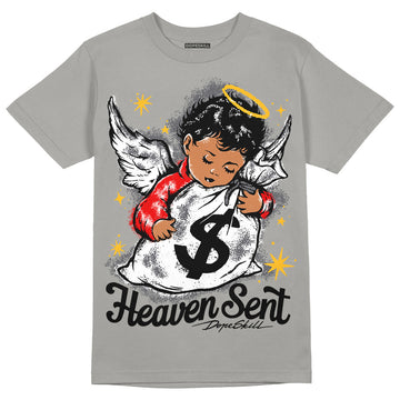 Jordan 4 Retro 'Wet Cement' DopeSkill Grey T-shirt Heaven Sent Graphic Streetwear