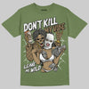 Adidas Samba OG Focus Olive Gum DopeSkill T-Shirt Don't Kill My Vibe Graphic Streetwear - Military Green